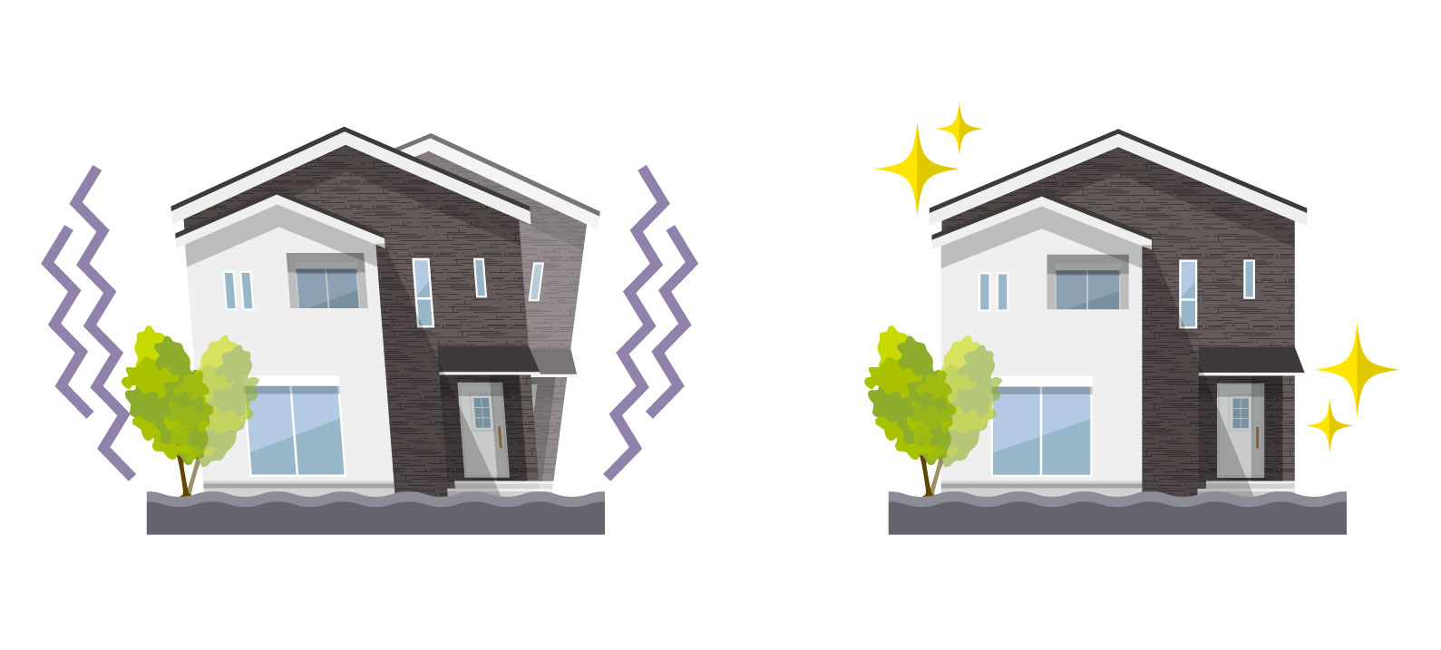 【地震に強いお家づくりは、地震に強い地盤から。】